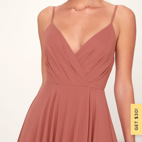 Lulu’s All About Love Rusty Rose Maxi Dress - Picture 3 of 16